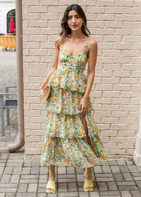 Astr The Label Midsummer Floral Tiered Midi Dress-Hand In Pocket