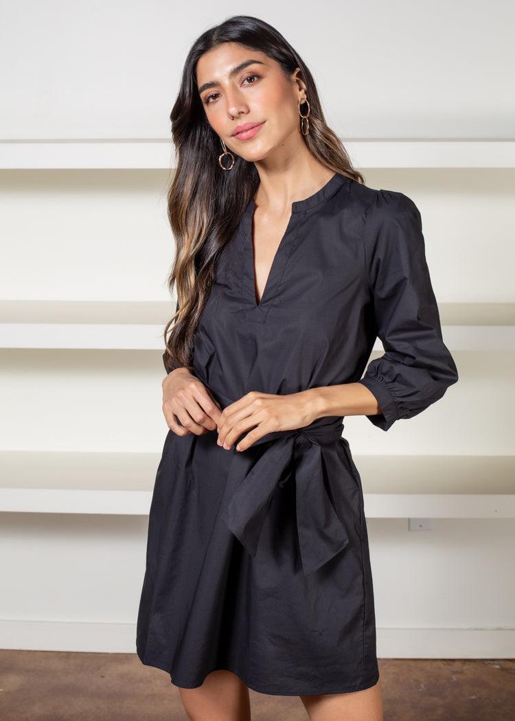 Tart Lorrie Poplin Belted Shirtdress-Hand In Pocket