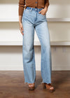 Blank NYC The Franklin Ribcage Wide Leg Jean-Hand In Pocket