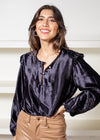 Emily Lovelock Madison Velvet Blouse- Black ***FINAL SALE***-Hand In Pocket