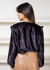 Emily Lovelock Madison Velvet Blouse- Black ***FINAL SALE***-Hand In Pocket