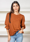 Michael Stars Alice Puff Shoulder Sweatshirt-Rustique ***FINAL SALE***-Hand In Pocket