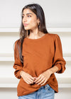 Michael Stars Alice Puff Shoulder Sweatshirt-Rustique ***FINAL SALE***-Hand In Pocket