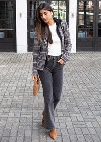 Bradley Plaid Dickie Blazer-Hand In Pocket