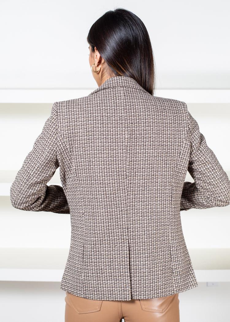 Clarke Tweed Blazer-Hand In Pocket