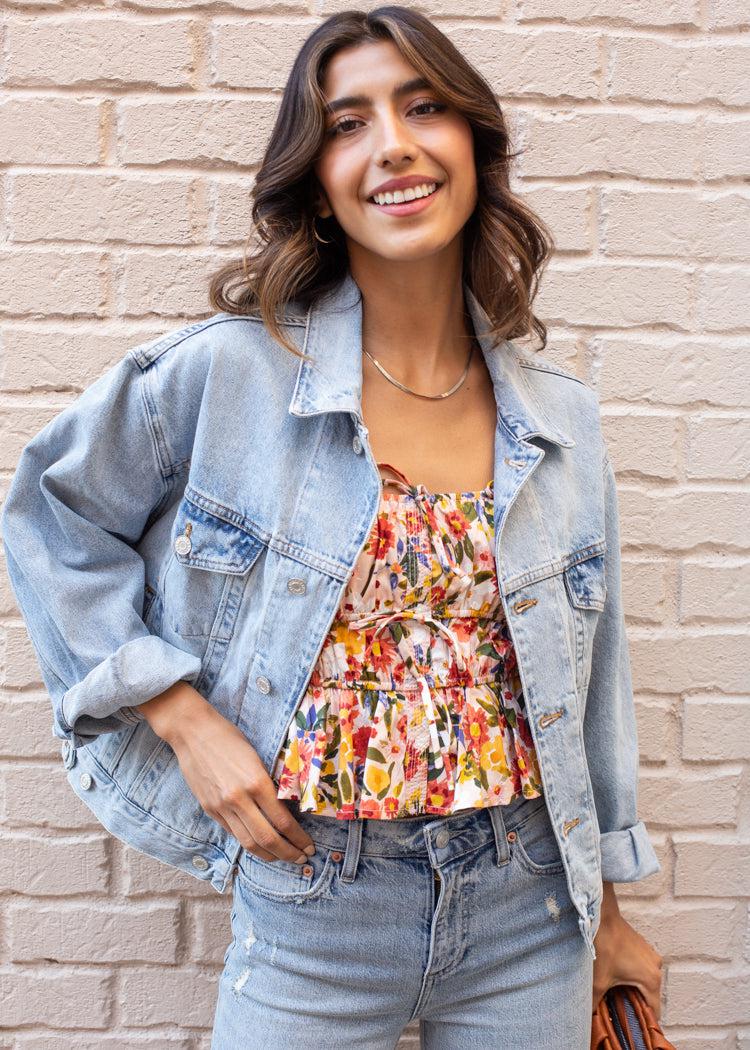 Tessa Floral Top-Hand In Pocket