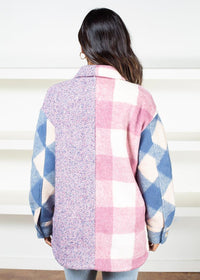 Astrid Long Plaid Coat-Hand In Pocket