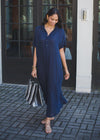 Elan Mustique Cover Up Maxi Dress - Navy-Hand In Pocket