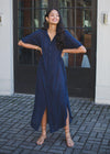 Elan Mustique Cover Up Maxi Dress - Navy-Hand In Pocket