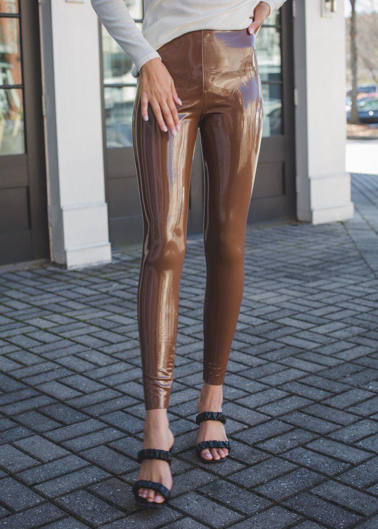 Faux Patent Leather Legging in Porcelain by Commando – Pickering
