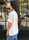 Stateside Poplin Rolled Sleeve Button Up Top-Paisley ***FINAL SALE***-Hand In Pocket