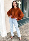 Velvet Heart Geri Cropped Dolman Sleeve Sweater-Hand In Pocket