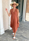 Z Supply Reverie Midi Dress - Rust-Hand In Pocket