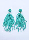 Ravello Fringe Drops- Turquoise-Hand In Pocket