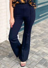 Spanx Hi Rise Flare- Black-Hand In Pocket