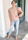 Maeve Puff Sleeve Top-Hand In Pocket