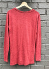 Bobi Long Sleeve Scoop Neck Twist Front Tee-***FINAL SALE***-Hand In Pocket