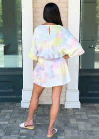 Stark X Cross Front Drop Waist Dress - Tie Dye-Hand In Pocket