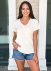 |EXTRA 25% OFF| Bobi Basic Neutral Scoop Neck Tee-***FINAL SALE-Hand In Pocket