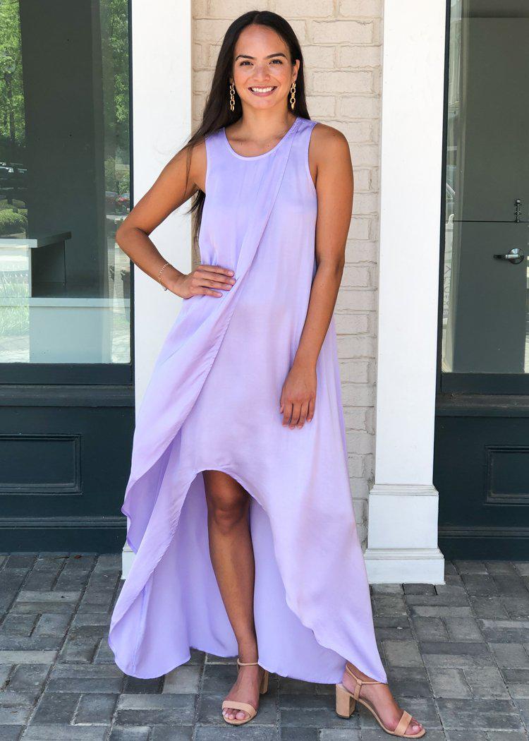 Stark X Tulip Hem Sleeveless Maxi - Orchid-Hand In Pocket