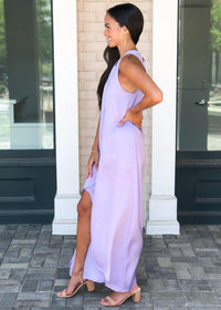 Stark X Tulip Hem Sleeveless Maxi - Orchid-Hand In Pocket