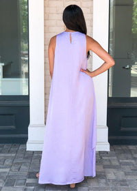 Stark X Tulip Hem Sleeveless Maxi - Orchid-Hand In Pocket