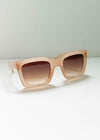 AJ Morgan Realm Retro Square Frame Sunglasses - Cream-Hand In Pocket