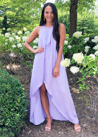 Stark X Tulip Hem Sleeveless Maxi - Orchid-Hand In Pocket