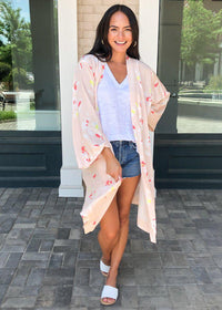 Karlie Lanai Floral Kimono ***FINAL SALE***-Hand In Pocket