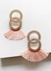 Basin Double Circle Fringe Drop - Pink-Hand In Pocket