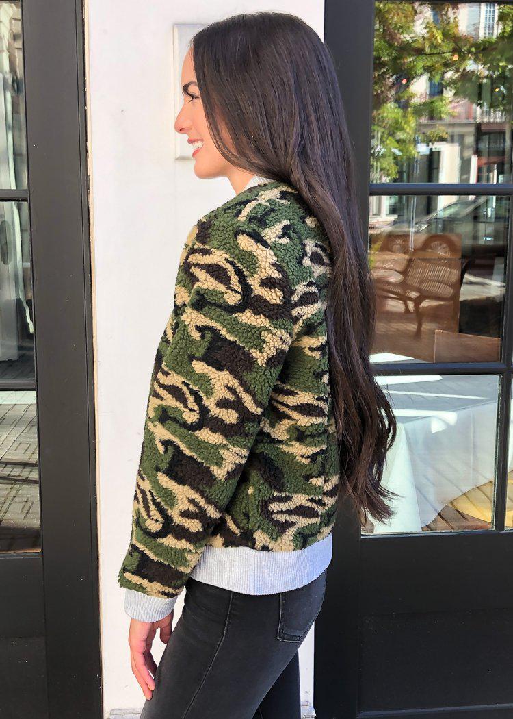 Chaser Teddy Camo Bomber Jacket ***FINAL SALE***-Hand In Pocket