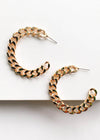 Bronte Chunky Chain Hoops - Gold-Hand In Pocket