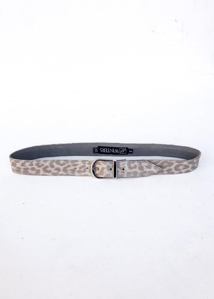 JJ Winters Kacey Belt - Silver Leopard-Hand In Pocket