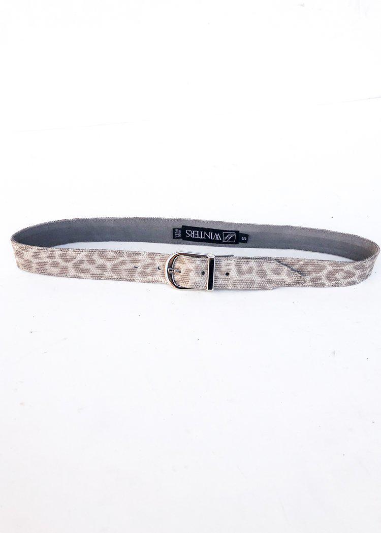 JJ Winters Kacey Belt - Silver Leopard-Hand In Pocket