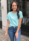 Bobi Short Sleeve Cropped Tee- Splash ***FINAL SALE***-Hand In Pocket