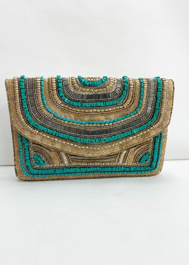 Lombok Beaded Clutch-Hand In Pocket