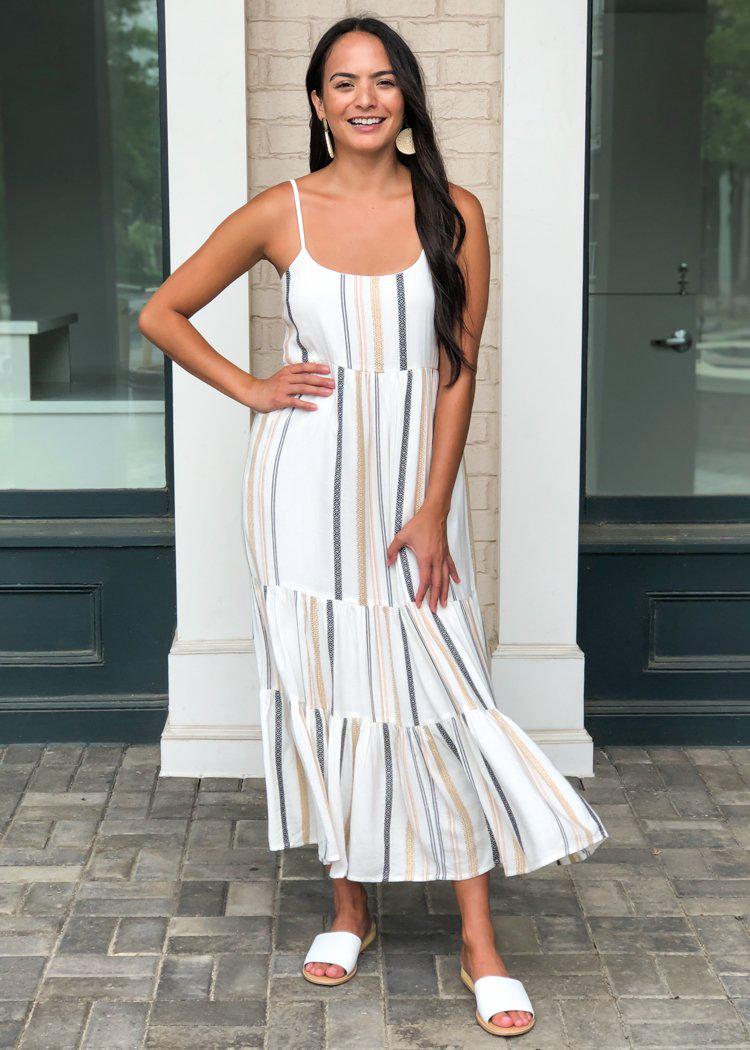 Rag Poets Sanur Striped Maxi-Hand In Pocket