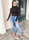 Zadie Semi Sheer Turtleneck***FINAL SALE*** |-Hand In Pocket