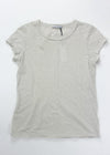 Michael Stars Trudy Tee- Ecru-Hand In Pocket