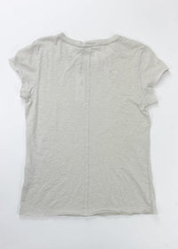 Michael Stars Trudy Tee- Ecru-Hand In Pocket