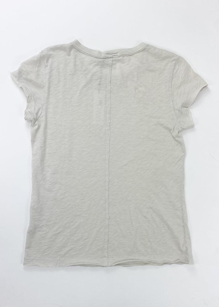 Michael Stars Trudy Tee- Ecru-Hand In Pocket