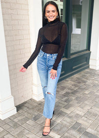 Zadie Semi Sheer Turtleneck***FINAL SALE*** |-Hand In Pocket