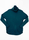 Bobi Split Hem Turtleneck - Forest *** FINAL SALE ***-Hand In Pocket