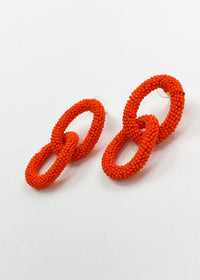 Solmar Link Hoops- Orange-Hand In Pocket