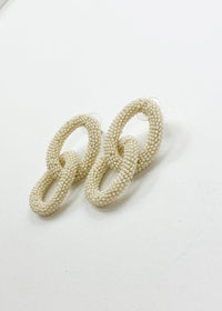 Solmar Link Hoops- Ivory-Hand In Pocket