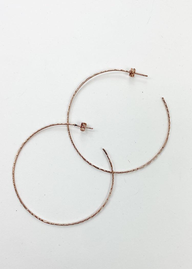 Prime Gold Hoops - Rose Gold-Hand In Pocket