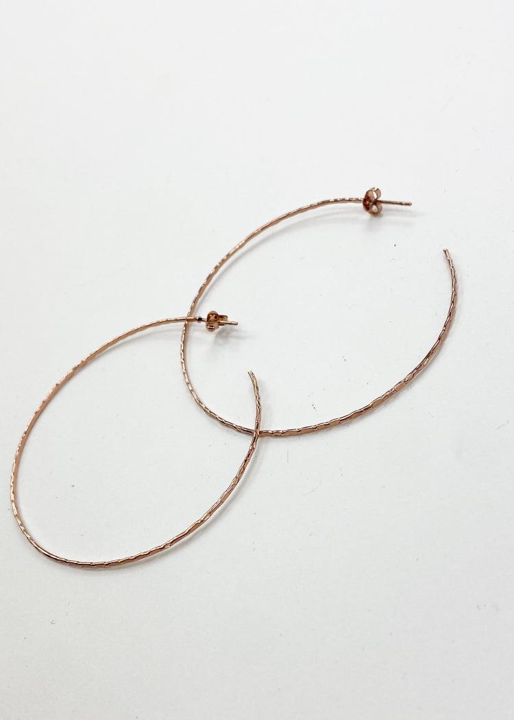 Prime Gold Hoops - Rose Gold-Hand In Pocket