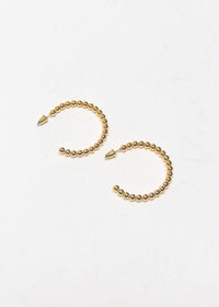 BRACHA Roma Large Ball Hoops -Gold-Hand In Pocket