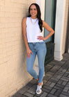 Joes Jeans "The Charlie" High Rise Skinny - Serenity***FINAL SALE***-Hand In Pocket