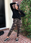 Campbell Camo Tie Waist Joggers -***FINAL SALE***-Hand In Pocket